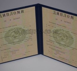 Диплом о Высшем Образовании Таджикской ССР в Нижнем Тагиле