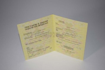 Свидетельство о Рождении Украинской ССР 1970-1991 в Нижнем Тагиле