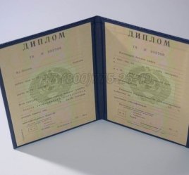 Диплом о Высшем Образовании Туркменской ССР в Нижнем Тагиле