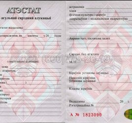 Аттестат о Полном Среднем Образовании Беларуси 2019г в Нижнем Тагиле
